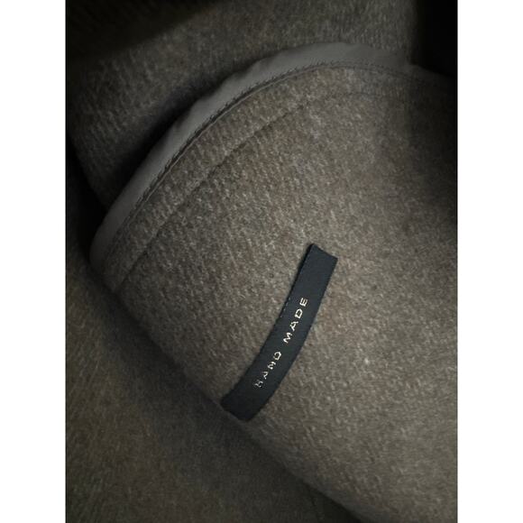 ZARA Handmade Wool Short Coat Taupe Brown Gray Size Medium - Picture 7 of 13